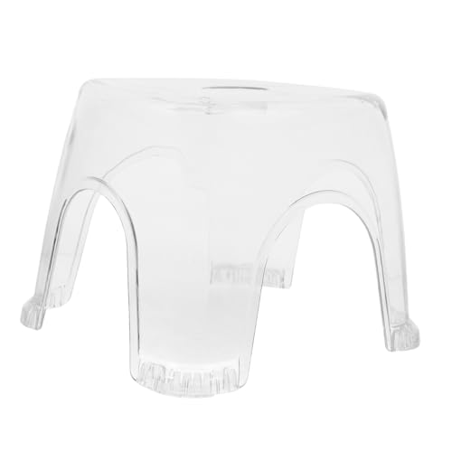 VICASKY Transparenter Duschhocker rutschfest Klein Vielseitig Einsetzbar für Dusche Bad und Senioren Sicher Komfortabel als Fußstütze und Sitz Badezimmerhocker von VICASKY