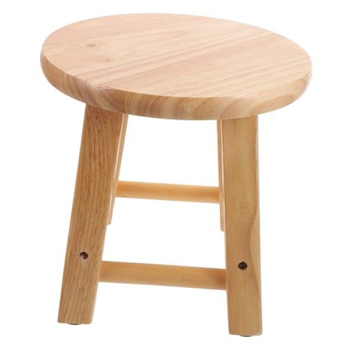 VICASKY Kleiner -hocker Für Schuhwechsel Robuster Stabiler Tritthocker Für Bad Schlafzimmer Und Kinderzimmer Handgefertigter Kompakter Holzstuhl Für Täglichen Gebrauch von VICASKY
