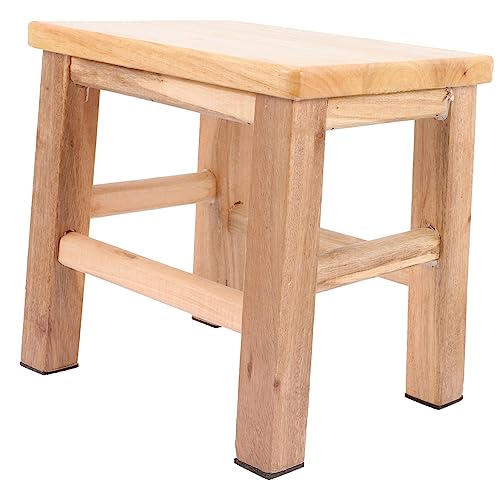 VICASKY Tritthocker Für Junge Mädchen Niedriger Holzhocker Fürs Badezimmer Und Küche Sitzhocker Für Kleinkinder Zum Zähneputzen Und Händewaschen Leicht Und Sicher von VICASKY