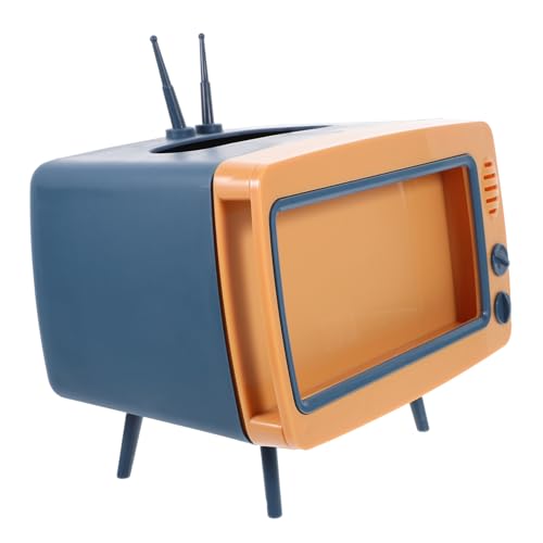 VICASKY Tv Form Taschentuchspender Niedlicher Tissue Holder für Schreibtisch Organisator für Papiertücher im Modernen Design Praktisch für Zuhause und Büro Robustes Leicht zu Reinigendes von VICASKY