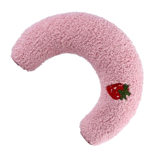 VICASKY U förmiges Katzen nackenkissen aus Weichem Halswirbelsäulenschützend Hautfreundlich und Leicht zu Reinigen und Schlafkissen für Kätzchen Rosa von VICASKY