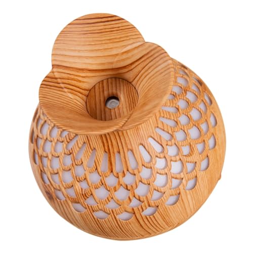 VICASKY USB Luftbefeuchter mit Aromatherapie Leiser Desktop Luftbefeuchter für Zuhause Tragbarer Duftdiffusor mit Vintage holzoptik Aroma Diffuser für Schlafzimmer und Büro von VICASKY