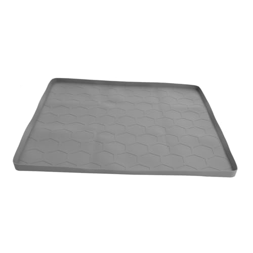 VICASKY Silikon Unterspülmatte 23,6 X23,6 für Küche und Badezimmer Rutschfest Schmutzabweisend mit Abtropffunktion für Spülen und Waschmaschinen von VICASKY