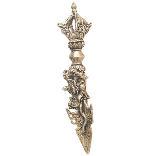 VICASKY Vajra-Ornament Aus Messing Retro Drachenkopf Dekorative Tischfigur FüR Wohnzimmer Und BüRo 4.4 * 0.9inch VICASKY Vajra-Ornament Aus Messing Retro Drachenkopf Dekorative Tischfigur FüR Wohnzimmer Und BüRo 4.4 * 0.9inch von VICASKY