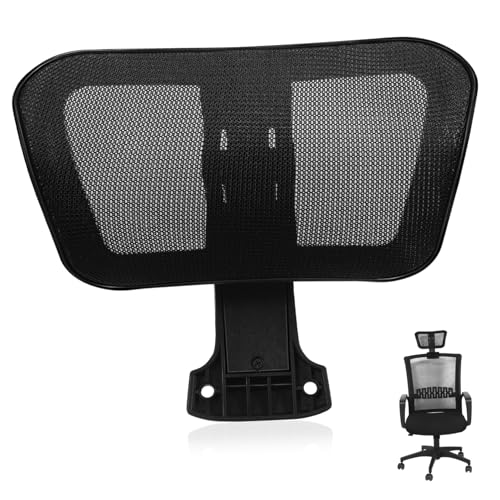 VICASKY Verstellbare Kopfstütze Bürostuhl Kopfstützenaufsatz mit Neigungsfunktion Mesh Nackenkissen für Computerstuhl Ergonomische Kopfstützenauflage Schwarz von VICASKY