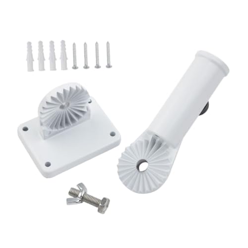 VICASKY Verstellbarer Wandhalter Fahnenmast Halter aus Aluminiumlegierung und Abs Robuste Fahnenstangenhalterung mit Neigbarem Winkel Wetterfeste Wandbefestigung für Garten von VICASKY