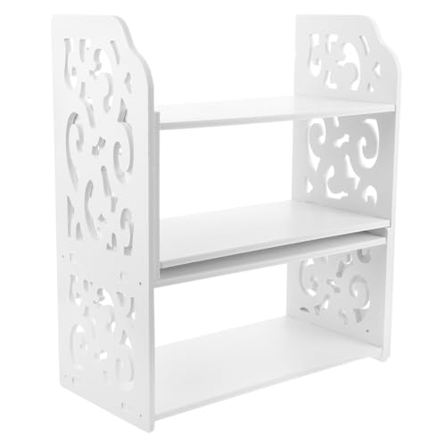 VICASKY Verstellbares Holz Bücherregal für Schreibtisch Desktop Organizer mit Stabilem Design Platzsparend für Büro Studentenwohnheim und Home Office Weißes Multifunktionales Tischregal VICASKY Verstellbares Holz Bücherregal für Schreibtisch Desktop Organizer mit Stabilem Design Platzsparend für Büro Studentenwohnheim und Home Office Weißes Multifunktionales Tischregal von VICASKY