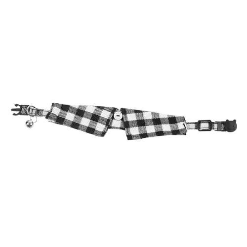 VICASKY Einstellbares Katzenhalsband mit Fliege Plaid Design Leichtes Material Süßes Katzenaccessoire für Partys und Fotoshootings von VICASKY
