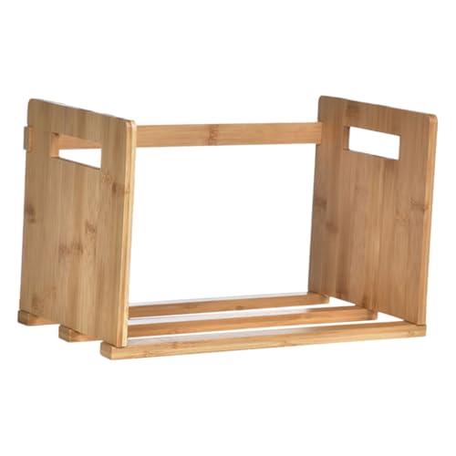 VICASKY Verstellbares Mini Bücherregal Tischorganizer Ausziehbar Kompakt Natürliches für Büro Zuhause Schüler Dekoratives Desktop Regal zur Buchaufbewahrung von VICASKY