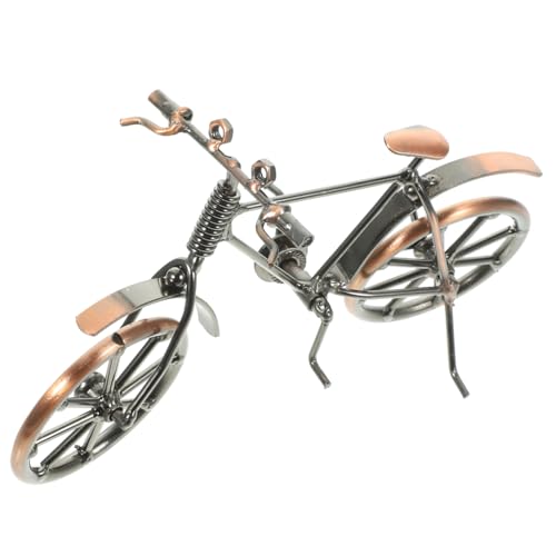 VICASKY Vintage Fahrrad Modell aus Metall Filigrane Miniatur Fahrrad Figur Detailreiches Retro Bike Ornament für Schreibtisch Büro und Heimdekoration von VICASKY