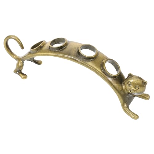 VICASKY Vintage Katzen Design Weinflaschen Ausgießer Halter aus Mehrfach Steckplätze Weinverschluss Organizer Stilvoller Weinstopfen Ständer für Bar Küche Geschenkidee von VICASKY