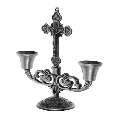 VICASKY Vintage Kerzenhalter aus Zinklegierung Dekorativer Retro Kerzenständer für Stabkerzen Tischornament für Wohnraumdekoration Robust und Vielseitig Einsetzbar von VICASKY