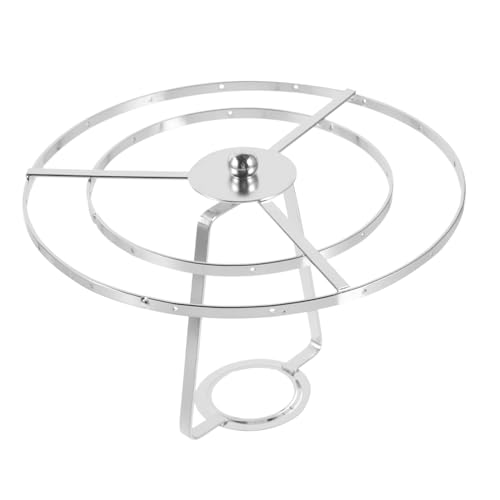 VICASKY Vintage Kristall Lampenhalterung DIY Lampenschirm Halterung Verstellbar für Tisch Decken Pendelleuchten Doppellagiger Silberner Lampenbügel mit Stabilem Eisenrahmen Vielseitig von VICASKY