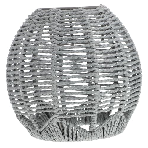 VICASKY Vintage Lampenschirm aus Geflochtenem Rattan Dekorativer Lampenschirm für Deckenleuchte Kleine Graue Pendelleuchte im Boho Stil für Esszimmer Wohnzimmer und Restaurantdeko VICASKY Vintage Lampenschirm aus Geflochtenem Rattan Dekorativer Lampenschirm für Deckenleuchte Kleine Graue Pendelleuchte im Boho Stil für Esszimmer Wohnzimmer und Restaurantdeko von VICASKY
