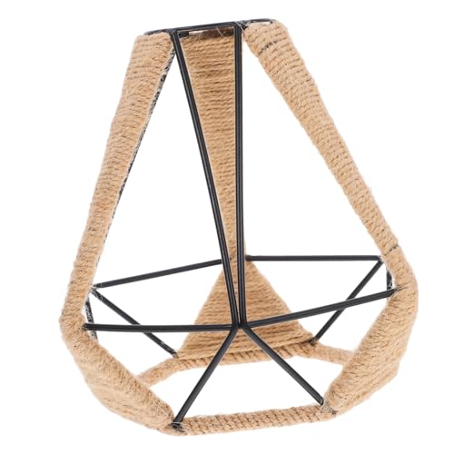 VICASKY Vintage Lampenschirm mit Seilumwicklung Metall Käfig Design Einfacher Ersatz Warmes Licht für Esszimmer Dekorative Wand und Pendelleuchte Rustikaler Industriestil Ø von VICASKY