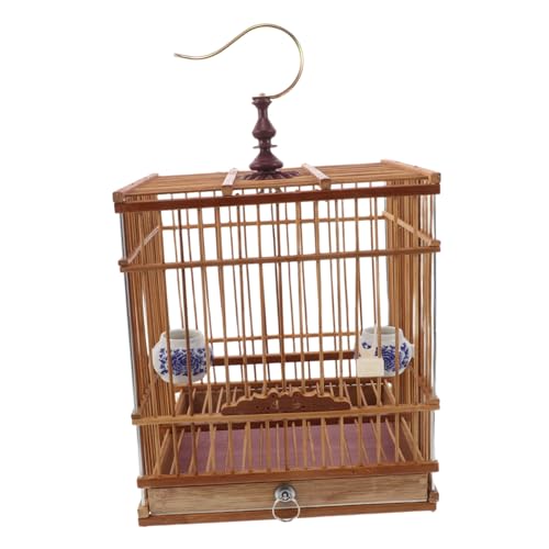 VICASKY Vintage Vogelkäfig für Kleine Papageien und Singvögel Rechteckiger Nistkasten mit Stabiler Struktur Geschwärztes Material Abnehmbares Tablett für Innen und Balkonbereich VICASKY Vintage Vogelkäfig für Kleine Papageien und Singvögel Rechteckiger Nistkasten mit Stabiler Struktur Geschwärztes Material Abnehmbares Tablett für Innen und Balkonbereich von VICASKY