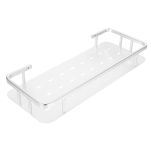 VICASKY Wandmontierter Aufbewahrungsschrank Multifunktionales Regal für Badezimmer Küche und Wc Einzelnes Rechteckiges Design Ohne Bohren Platzsparend für Toilettenartikel und Gewürze von VICASKY