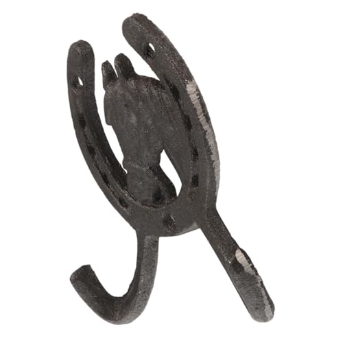 VICASKY Wandmontierter Gusseisen Haken im Vintage Stil Dekorativer Pferdehuf Haken für Schlüssel Kleider und Handtücher Robuste Wandhaken für Hochzeit und Rustikale Einrichtung von VICASKY