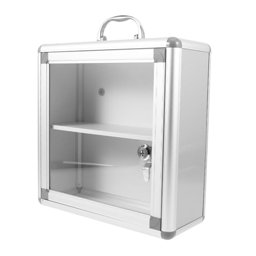 VICASKY Wandmontierter Medizinschrank mit Transparentem Sichtfenster Abschließbare Medikamentenbox mit Mehreren Fächern Platzsparend und für Notfallversorgung und Gemeinschaftsbereiche VICASKY Wandmontierter Medizinschrank mit Transparentem Sichtfenster Abschließbare Medikamentenbox mit Mehreren Fächern Platzsparend und für Notfallversorgung und Gemeinschaftsbereiche von VICASKY