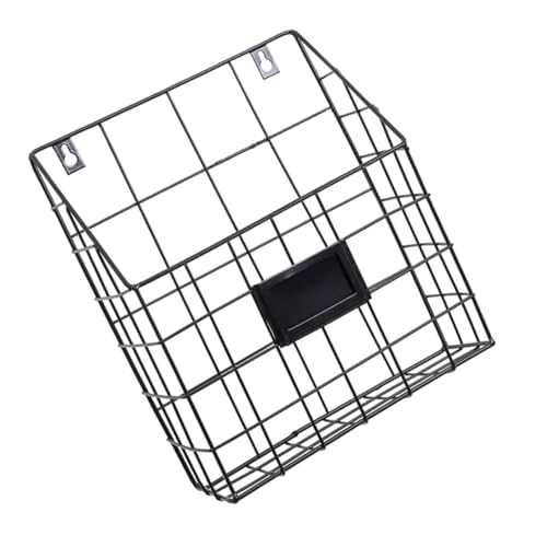 VICASKY Wandmontierter Metall Magazinhalter Wandregal für Zeitungen und Akten Vielseitiger Wandkorb zur Platzsparenden Aufbewahrung Robuster Eisenrahmen für Büro und Zuhause Schwarz von VICASKY