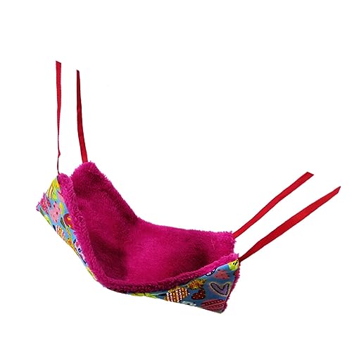 VICASKY Warmes Hängendes Kleintierbett für Hamster und Kleine Tiere Robustes Winterbett mit Herz Design Leicht für Käfige Fenster und Treppen Komfortables Haustiernest von VICASKY