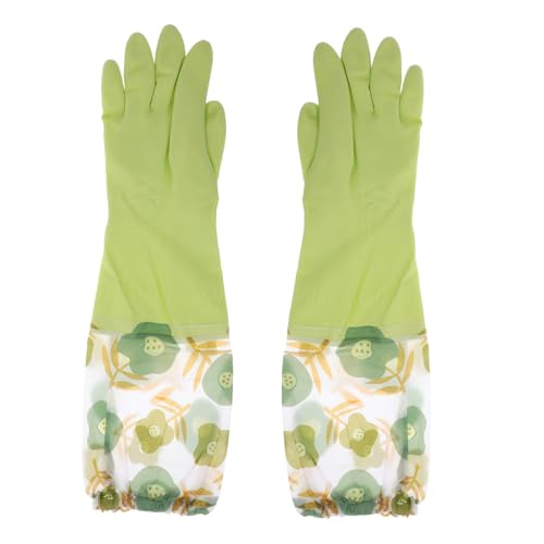 VICASKY Wasserfeste Langlebige Küchenhandschuhe mit Langem Stulpen Robuste Spül und Gartenhandschuhe Wiederverwendbar Puderfrei Ergonomisch und Komfortabel für Vielseitige Haushaltspflege von VICASKY