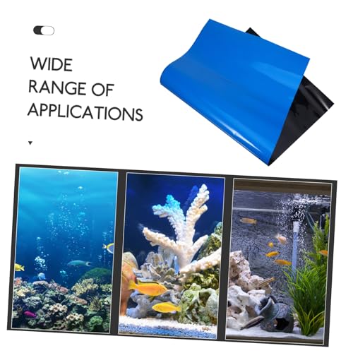 VICASKY Wasserfester Aquarium Hintergrund Doppelseitiger Klebefolie Dekoration für Fischglas Einfarbig Einfach Anzubringen Rückstandsfrei Entfernbar Vielseitig für Glatte Oberflächen von VICASKY