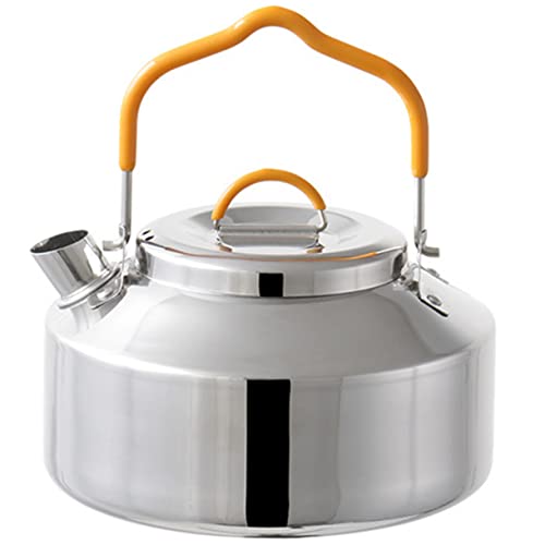 VICASKY Wasserkocher Camping für Outdoor Handlicher Rostfreier Kessel mit Ergonomischem für Teezubereitung und Wasserkochen im Freien von VICASKY