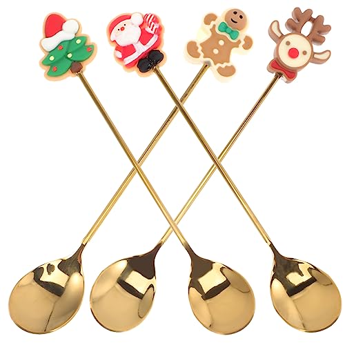 VICASKY Weihnachtliches Dessertlöffel Set aus Rostfreiem und Resin Teiliges Xmas Besteck mit Süßem Cartoon Langlebig Rostfrei Platzsparender Aufbewahrungsbox für Weihnachtsfeier VICASKY Weihnachtliches Dessertlöffel Set aus Rostfreiem und Resin Teiliges Xmas Besteck mit Süßem Cartoon Langlebig Rostfrei Platzsparender Aufbewahrungsbox für Weihnachtsfeier von VICASKY