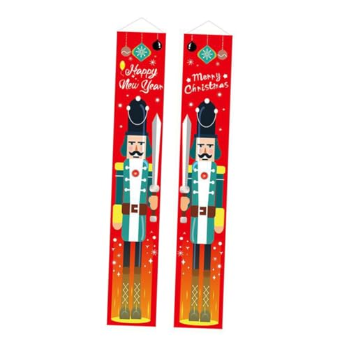 VICASKY Weihnachts Door Curtain Türbehang mit Wetterfeste Fronttür Dekoration für Innen und Außen Festliches Merry Christmas Banner für Zuhause Garten Büro Hotel und Laden von VICASKY