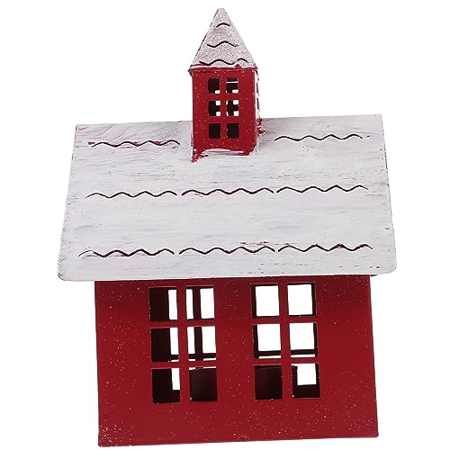 VICASKY Weihnachts Iglu Ornamente Aus Eisen Für Den Tisch Beleuchtetes Weihnachtsdorfzimmer Winterdorf Kerzenständer Laterne Weihnachtsbanner Zum Aufhängen Verzinkte von VICASKY