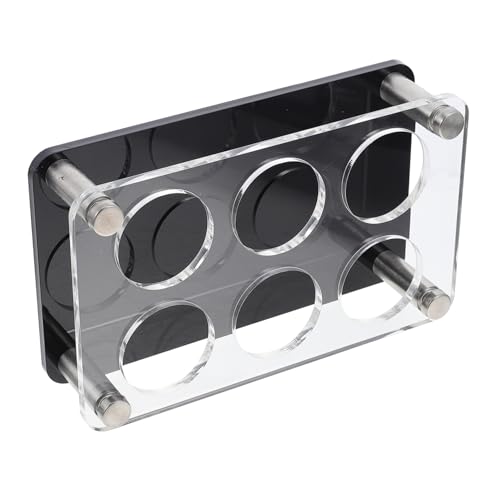 VICASKY Weinglasregal Schnapsgläser Kneipenzubehör Cocktail Bardekor Gestell Bechergläser Bar Zubehör Whiskey Kaffeetassen Sektgläser Plastik Schnapsglas-Server Acryl Black von VICASKY