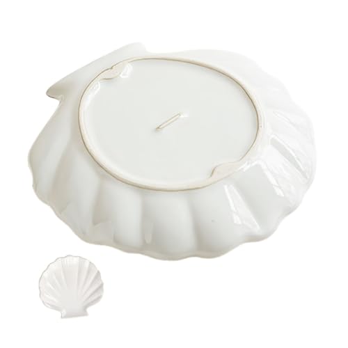 VICASKY Weiße Keramikplatte in Muschelform Nordischer Stil Kreative Obst und Salatplatte Vielseitiges Porzellan Geschirr für Moderne Wohnkultur und Besondere Anlässe VICASKY Weiße Keramikplatte in Muschelform Nordischer Stil Kreative Obst und Salatplatte Vielseitiges Porzellan Geschirr für Moderne Wohnkultur und Besondere Anlässe von VICASKY