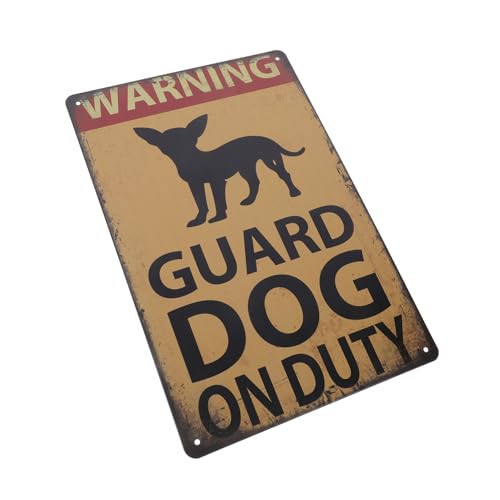VICASKY Wetterfestes Warnschild Vorsicht Hund aus Robustem Metall Langlebiges Gartenschild für Zaun und Vielseitig Einsetzbar mit Vorgebohrten Löchern zur Einfachen von VICASKY
