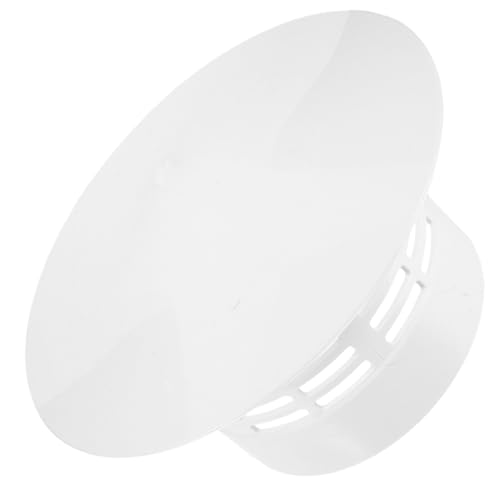 VICASKY Wind und Regenfeste PVC Dachventilkappe für Schornstein und Lüftung Atmungsaktive Kaminabdeckung Schneefest Langlebig für Außenbereich Geeignet Weiß Schützt vor Vögeln und von VICASKY