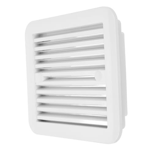 VICASKY Wohnmobil Seitenbelüftung Abdeckung Langlebig Lüftungsgitter Boot Louvered Cover Für Kühlschrank Abluft Vent Rohrlüfter Weiß Robust Einfach Zu Montieren von VICASKY