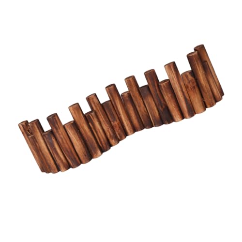 VICASKY Wooden Garden Fence Decorative Border for Outdoor Spaces Reusable and Safe Material for DIY Floral Arrangements and Design Easy Installation with Stake Design von VICASKY
