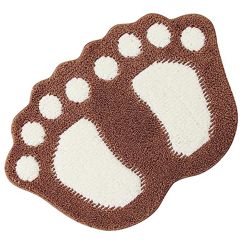 VICASKY rutschfeste Mikrofaser Badematte Waschbarer Badteppich mit Hoher Saugfähigkeit für Badezimmer Flauschig und Bequem Geeignet für Badewanne und Dusche Braun Langlebig und Praktisch von VICASKY