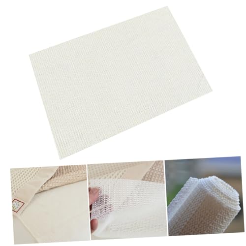 VICASKY rutschfeste PVC Matte Zuschneidbarer Latex Teppich rutschfest Pflegeleicht Cremeweiß für Schlafzimmer Badezimmer Wohnzimmer von VICASKY