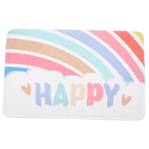 VICASKY rutschfeste Wasserabsorbierende Badezimmermatte im Bunten Regenbogen Design Waschbar für Wohnräume Küchen und Badezimmer aus Atmungsaktivem Polyester Gefertigt von VICASKY
