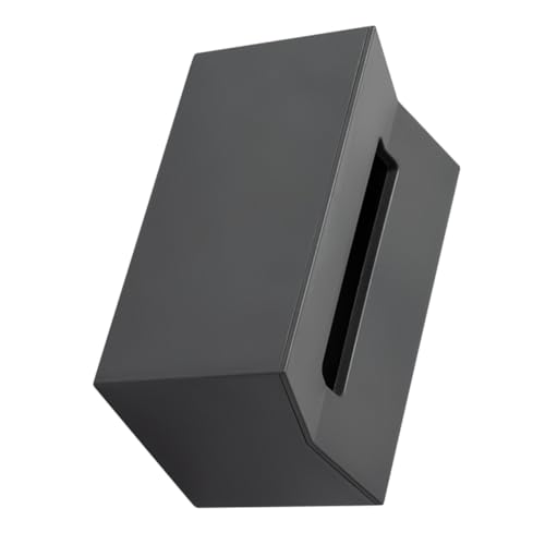 VICASKY wasserdichte Kunststoff Toilettenpapierhalter Wandmontage ohne Bohren mit Selbstklebender Rückseite und Ablage Praktische Tissue Box Organizer für Badezimmer und Küche Dunkelgrau von VICASKY