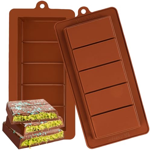 Schokoladenform Silikon Tief 2 Stück Dubai Schokoladen Form Extra Tiefe Schokoladentafel Schokolade Silikonform für Schokolade Praline Süßigkeiten von VICDUEKG