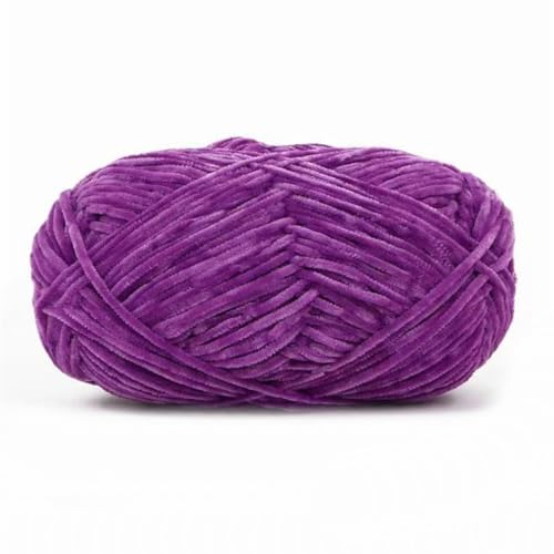 VICIYOO 2mm Chenillegarn Samtgarn Edelweiß DIY handgestrickt für Puppenpullover 40g von VICIYOO
