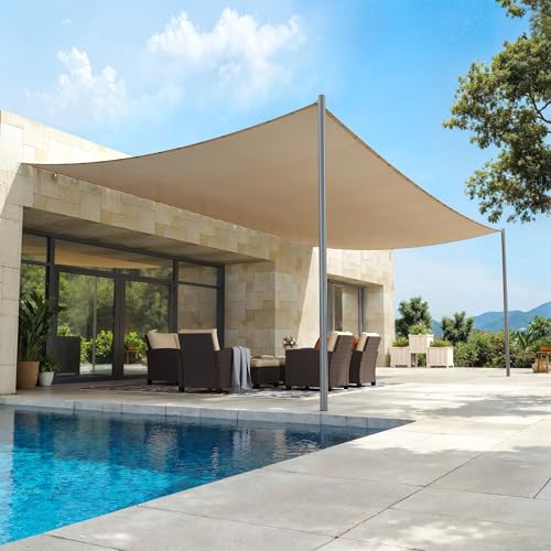 VICLLAX 90 % Sonnensegel, mit verstärkten Ösen und D-Ring-Ösen, Schattenstoff für Außenbereich, Terrasse, Garten, Pergola, Überdachung, 2,3 x 3,6 m, Weizen VICLLAX 90 % Sonnensegel, mit verstärkten Ösen und D-Ring-Ösen, Schattenstoff für Außenbereich, Terrasse, Garten, Pergola, Überdachung, 2,3 x 3,6 m, Weizen von VICLLAX