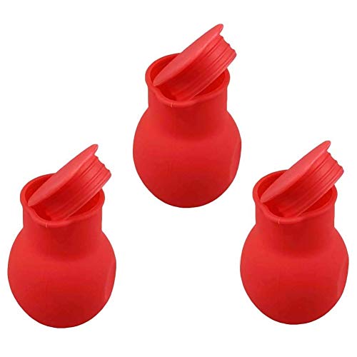 VICMAT 3 Pcs Silikon Schokolade Schmelztiegel Milch Butter Schmelztopf, für Mikrowelle und Wasserbad Schmelzschale (Rot) von VICMAT
