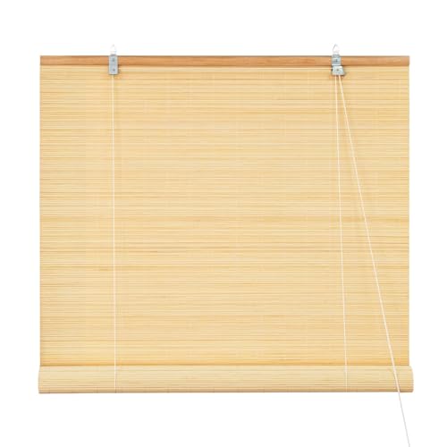 Victoria M. Bambusrollo Klemmfix Bambus Sichtschutz Rollo ohne Bohren Bambus Rollos Innen, für Fenster und Türen, 90 x 220 cm, Natur von Victoria M.