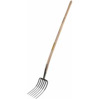 Victoria - Dunggabel 6 Zinken 135cm 24cm breit Gartengeräte Gabeln Forken Garten Terrasse von VICTORIA