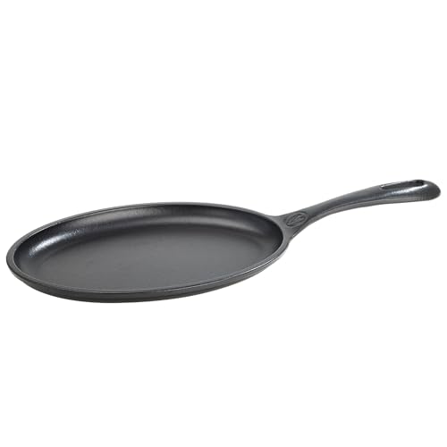 VICTORIA Fajita Pfanne Induction Emaillierte Gusseisen 25x18cm Bratpfanne Geeignet für Feuer, Grill, Backofen, Ceranfeld, Gas, Cast Iron Skillet, Toxic Free Kochgeschirr ohne PTFE oder PFOA von VICTORIA