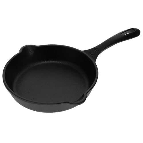 VICTORIA Kleine Bratpfanne aus Gusseisen, 16,5 cm, mit 100% koscherem, zertifiziertem, gentechnikfreiem Leinsamenöl (SKL-206) von VICTORIA