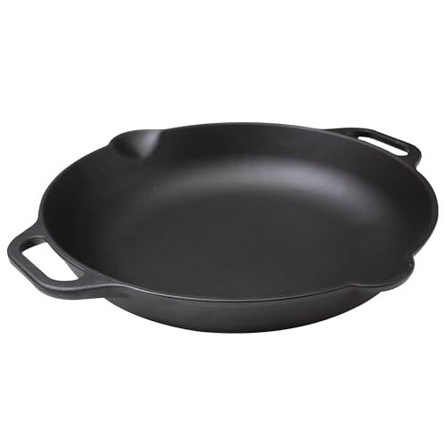 Victoria Paellapfanne Gusseisenpfanne Induction 33cm Geeignet für Feuer, Grill, Backofen, Ceranfeld, Gas, Cast Iron Skillet Cured zu Schaffen Toxic Free Non-Stick Kochgeschirr ohne PTFE oder PFOA Victoria Paellapfanne Gusseisenpfanne Induction 33cm Geeignet für Feuer, Grill, Backofen, Ceranfeld, Gas, Cast Iron Skillet Cured zu Schaffen Toxic Free Non-Stick Kochgeschirr ohne PTFE oder PFOA von VICTORIA